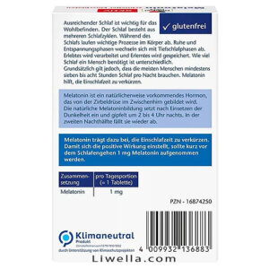 Melatonin Doppelherz – مکمل ملاتونین برای تنظیم خواب، کاهش استرس و بهبود کیفیت استراحت شبانه، مناسب برای خواب آرام و عمیق.