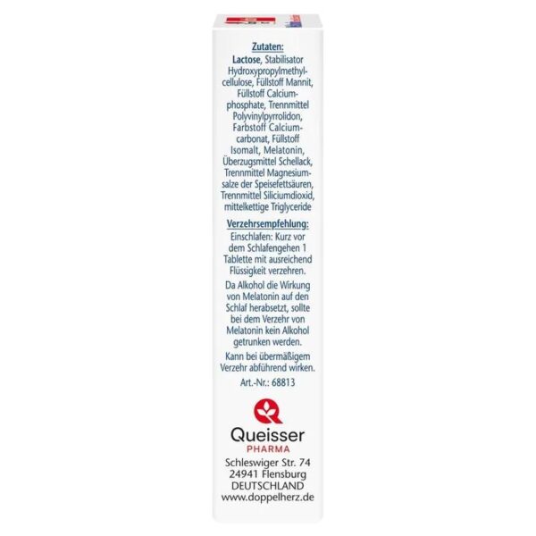 Melatonin Doppelherz – مکمل ملاتونین برای تنظیم خواب، کاهش استرس و بهبود کیفیت استراحت شبانه، مناسب برای خواب آرام و عمیق.