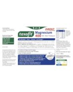 کپسول Magnesium 400 +B1+B6+B12+Folic Acid Taxofit – مکملی مؤثر برای حمایت از متابولیسم عضلانی، کاهش خستگی و تأمین انرژی با ترکیبات ضروری منیزیم و ویتامین‌های B